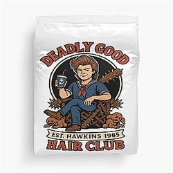 Steve Harrington - Deadly Good Hair Club Duvet Cover