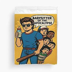 Steve Harrington Babysitter of the Apocalypse Duvet Cover
