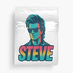 Steve Harrington - Hair Like Hellfire Style Like No One Else Duvet Cover