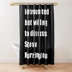 Introverted but willing to discuss Steve Harrington Shower Curtain