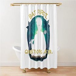 Bat, First Ask - Steve Harrington in Full Swing Shower Curtain