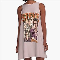 Steve Harrington Vintage Cool Guy Collage Design Dress