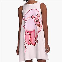 Lion from Steven Universe with Pink A-Line Dress