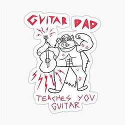 Guitar Dad Teaches You Guitar Theme Steven Universe Sticker