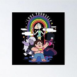 Steven Universe Love Yourself Rainbow Pride Poster