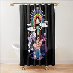 Steven Universe Love Yourself Pride Rainbow Cartoon Shower Curtain
