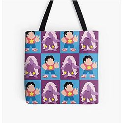 Steven Universe and Amethyst All Over Print Tote Bag