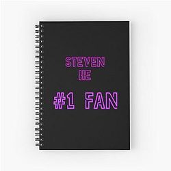Steven He 1 fan Spiral Notebook