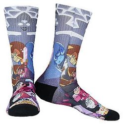 Steven Universe Men's Garnet Amethyst Pearl Sublimated Crew Sock Fits Shoe Size 8-12