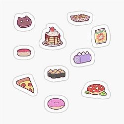 Steven Universe Pastel Food Set Stickers
