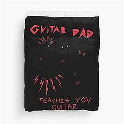 Guitar Dad Teaches You Guitar Duvet Cover