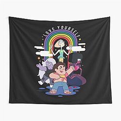 Steven Universe Pride Rainbow Cast Cartoon Tapestry