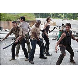 Andrew Coleman Group Lauren Cohan Steven Yeun The Walking Dead Movie Poster Print