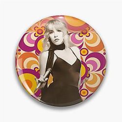 Singer Stevie Nicks Fan Art, Rhiannon Designer Sticker Pin to Stevie Nicks Rhiannon Design sticker
