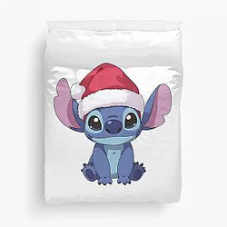 Kawaii Sitting Stitch Christmas Stitch Duvet Cover