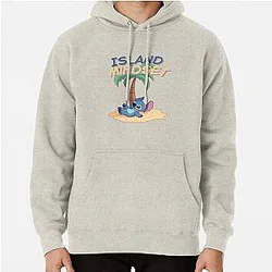 Stitch Tropical Minimal Design Schitts Creek Inspired Fan Art Pullover Hoodie