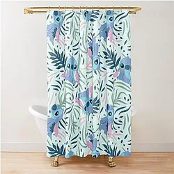 Cute Stitch Seamless Shower Curtain