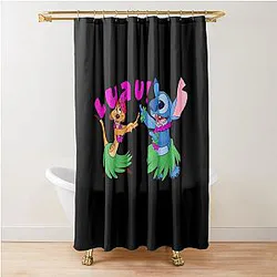 Art Lilo and Stitch Shower Curtain