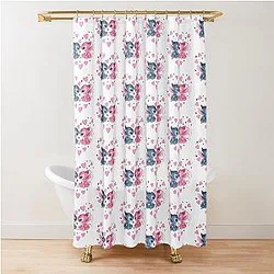 Lilo and Stitch in Love Shower Curtain