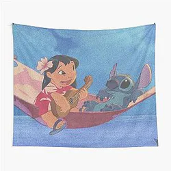 Lilo and Stitch on a Tapestry