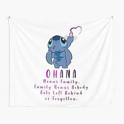 Lilo and Stitch Ohana Tapestry