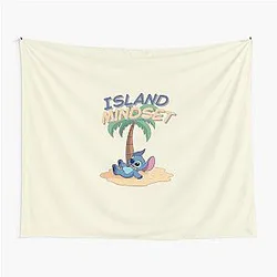 Stitch Tropical Minimal Design Schitts Creek Inspired Fan Art Tapestry