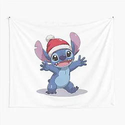 Happy Christmas Santa Stitch Art Tapestry
