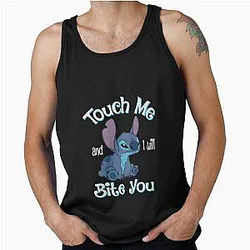 Stitch and Lilo Stitch Touch Me and I Will Bite You Tank Top