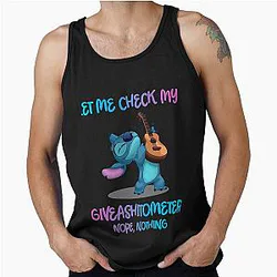 Stitch let me check my give-a-shitometer nope nothing Funny Guitar Tank Top