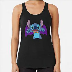 Stitch Halloween Bat Costume Gift For Fans Gift For Men And Women Halloween Thanksgiving Christmas Day Racerback Tank Top