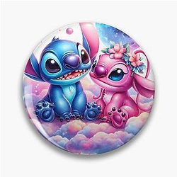 Stitch Angel Clouds Pin