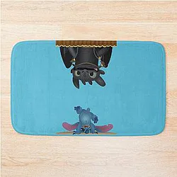 Besties are as mad as each other Stitch and Toothless Bath Mat