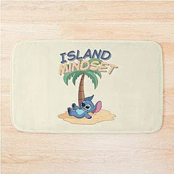 Stitch Tropical Minimal Design Schitts Creek Inspired Fan Art Bath Mat