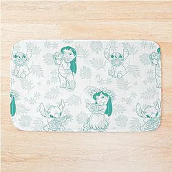 Lilo and Stitch Hand Drawing Bath Mat