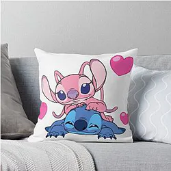 Stitch & Angel Throw Pillow