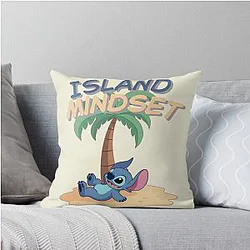 Stitch Tropical Minimal Design Schitts Creek Inspired Fan Art Throw Pillow