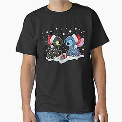 Stitch and Toothless Santa Christmas Dad Shirt t shirt bundle shirt extender Classic T-Shirt