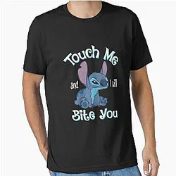 Stitch and Lilo Stitch Touch Me I'll Bite You Essential T-Shirt