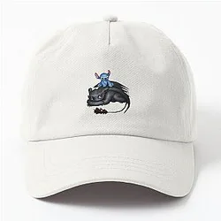 Stitch Sitting on Toothless Funny Dad Hat