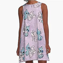 Lilo Stitch Angel A-Line Dress