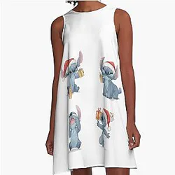 Stitch Christmas Gift A-Line Dress