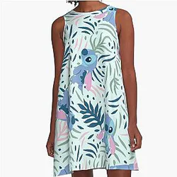 Cute Stitch Seamless A-Line Dress