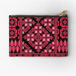 Palestinian Tatreez Cross Stitch Embroidery Art Design Arabic Zipper Pouch