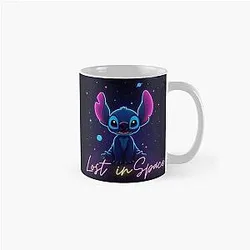Stitch Neon Minimal Design Schitt's Creek Inspired Futuristic Fan Art Classic Mug