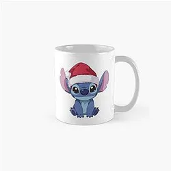 Kawaii Sitting Stitch Christmas Cute Santa Hat Stitch Classic Mug