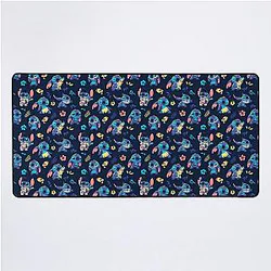 Cute Stitch Pattern 90s Kid Cartoon Alien Hawaii Desk Mat