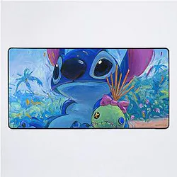 Stitch on the beach welcome mat