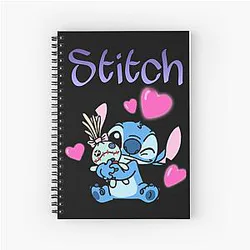 Stitch and his plush - Spiral Notebook