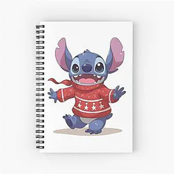 Festive Christmas Sweater Kawaii Style Spiral Notebook