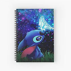 Stitch Butterfly Spiral Notebook